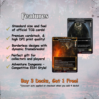Dark Souls Proxy Deck 100 Cards + Tokens | Full Commander Deck EDH | VoidForge Proxy