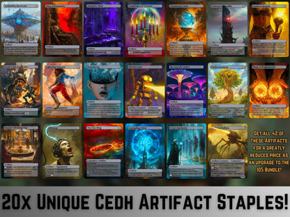 105 Card Commander Staples Super Mega Bundle - Gift - All 5xColors -Unique Full-art Custom Magic proxies-High Quality Cards for your decks!