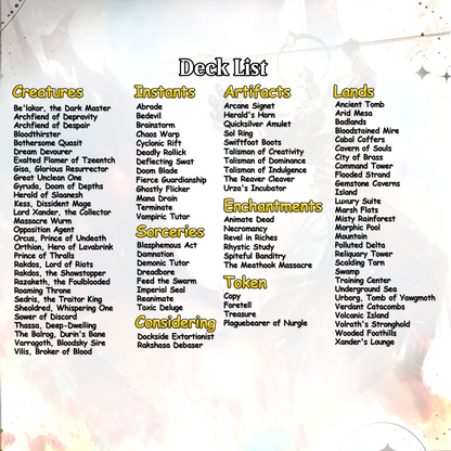 Diablo Themed Commander Deck Proxies, Demon Tribal/Reanimation, High Quality Custom Card Proxy