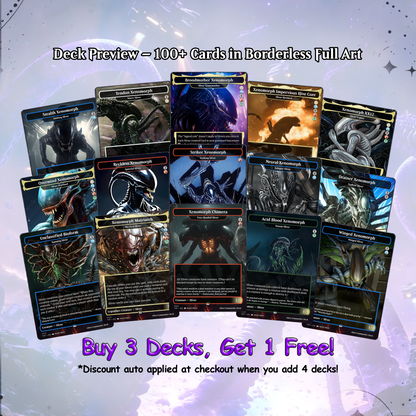 Alien Commander Deck • Alien Mtg Proxy Deck • Mtg Commander Deck • Custom MTG card • Magic The Gathering • Mtg Proxy Commander
