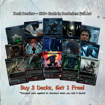 Alien Commander cEDH Deck - Alien Commander Magic Commander - Magic Proxy Deck with 170+ Unique Cards - Custom Cards MTG Proxy for Casual Play
