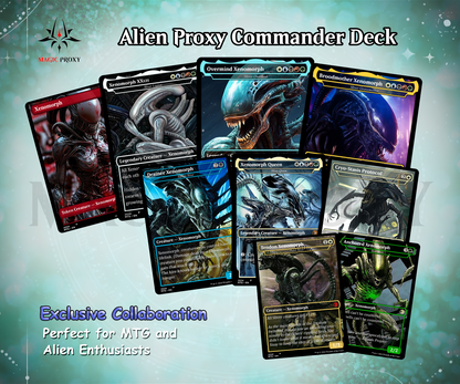 Alien Commander cEDH Deck - Alien Commander Magic Commander - Magic Proxy Deck with 170+ Unique Cards - Custom Cards MTG Proxy for Casual Play