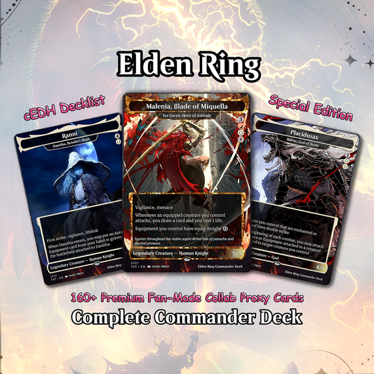 Elden Ring Commander cEDH Deck - Elden Ring Commander Magic Commander - Magic Proxy Deck with 160+ Unique Cards - Custom Cards MTG Proxy for Casual Play