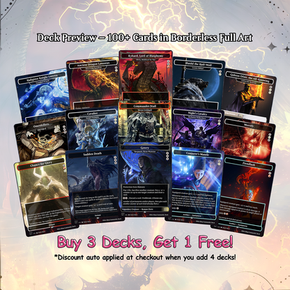 Elden Ring Commander cEDH Deck - Elden Ring Commander Magic Commander - Magic Proxy Deck with 160+ Unique Cards - Custom Cards MTG Proxy for Casual Play