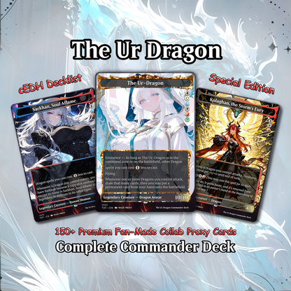 The Ur Dragon Commander cEDH Deck - The Ur Dragon Commander Magic Commander - Magic Proxy Deck with 150+ Unique Cards - Custom Cards MTG Proxy for Casual Play