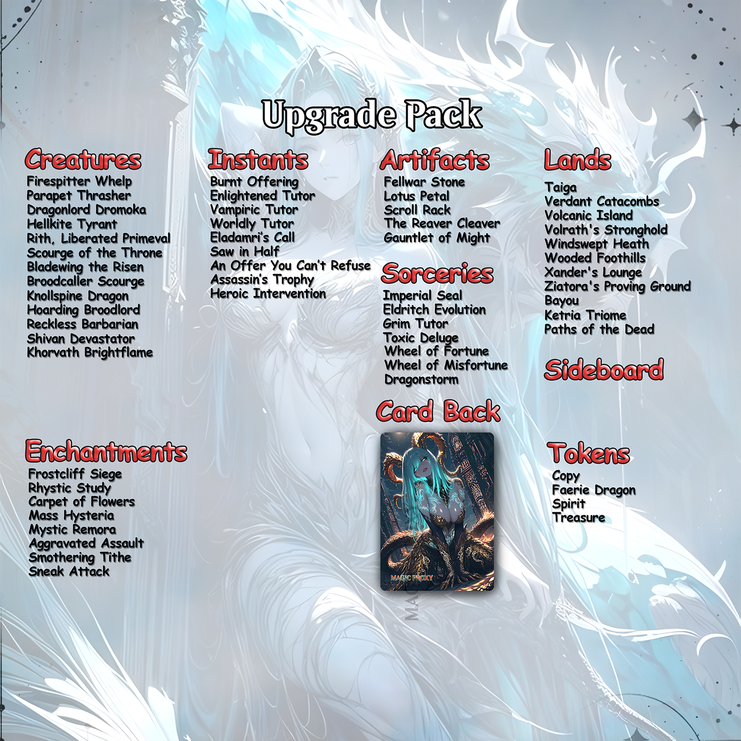 The Ur Dragon Commander cEDH Deck - The Ur Dragon Commander Magic Commander - Magic Proxy Deck with 150+ Unique Cards - Custom Cards MTG Proxy for Casual Play