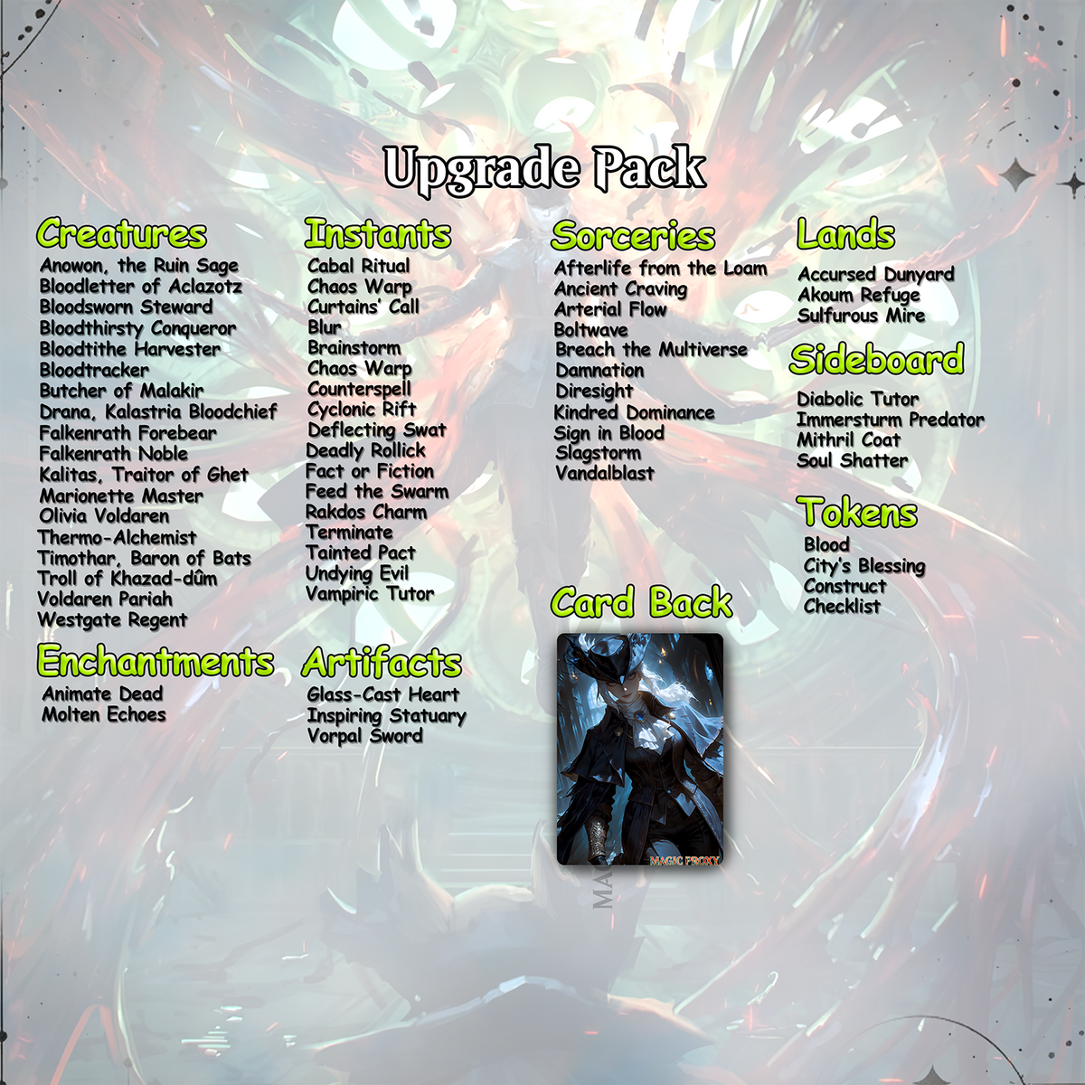 Bloodborne Commander cEDH Deck - Bloodborne Commander Magic Commander - Magic Proxy Deck with 150+ Unique Cards - Custom Cards MTG Proxy for Casual Play