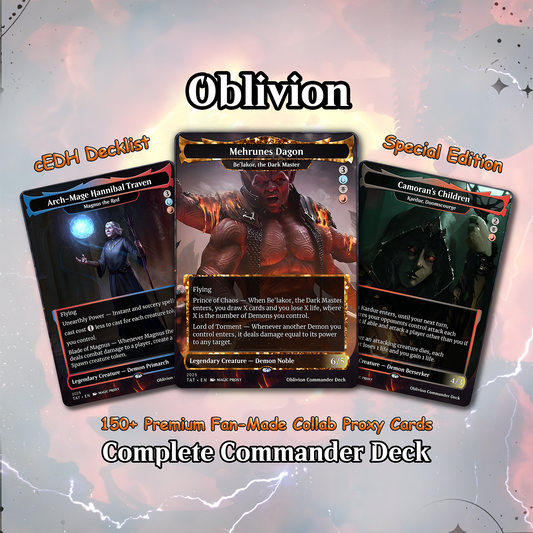 Oblivion Commander cEDH Deck - Oblivion Commander Magic Commander - Magic Proxy Deck with 150+ Unique Cards - Custom Cards MTG Proxy for Casual Play