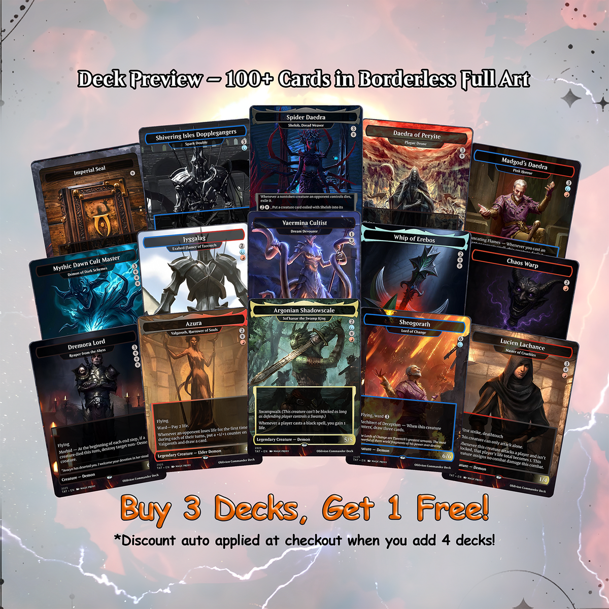 Oblivion Commander cEDH Deck - Oblivion Commander Magic Commander - Magic Proxy Deck with 150+ Unique Cards - Custom Cards MTG Proxy for Casual Play