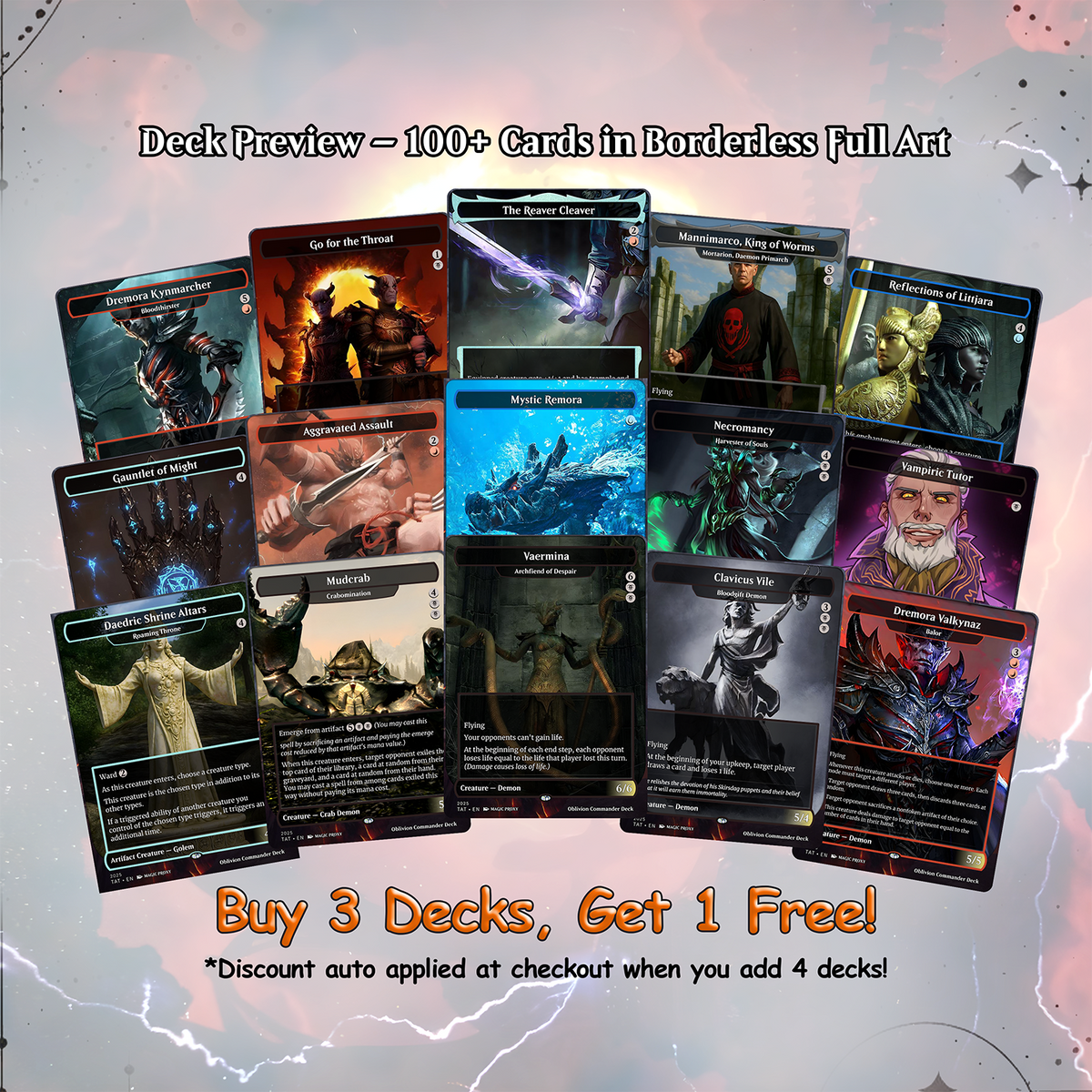 Oblivion Commander cEDH Deck - Oblivion Commander Magic Commander - Magic Proxy Deck with 150+ Unique Cards - Custom Cards MTG Proxy for Casual Play