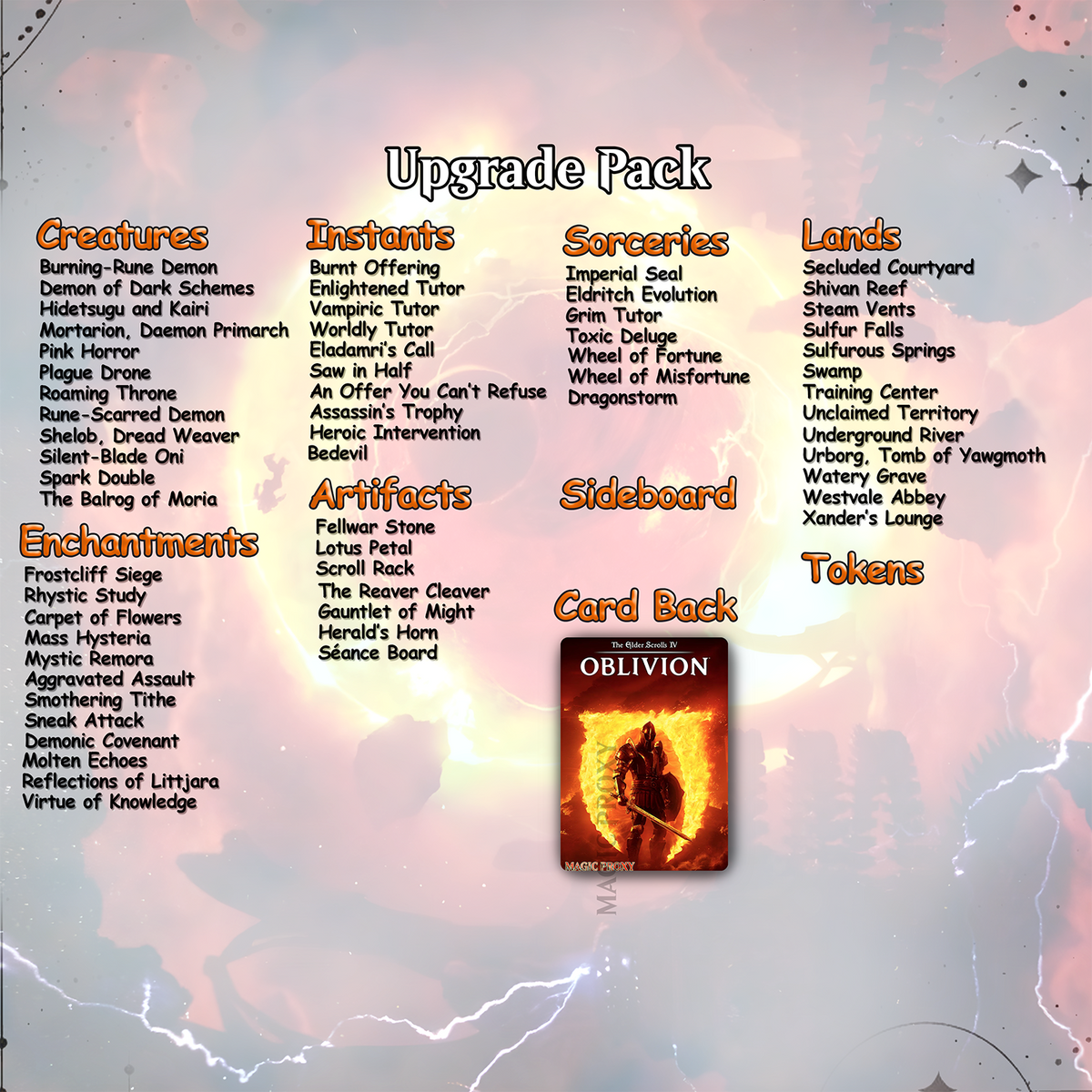 Oblivion Commander cEDH Deck - Oblivion Commander Magic Commander - Magic Proxy Deck with 150+ Unique Cards - Custom Cards MTG Proxy for Casual Play