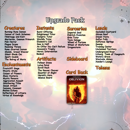 Oblivion Commander cEDH Deck - Oblivion Commander Magic Commander - Magic Proxy Deck with 150+ Unique Cards - Custom Cards MTG Proxy for Casual Play