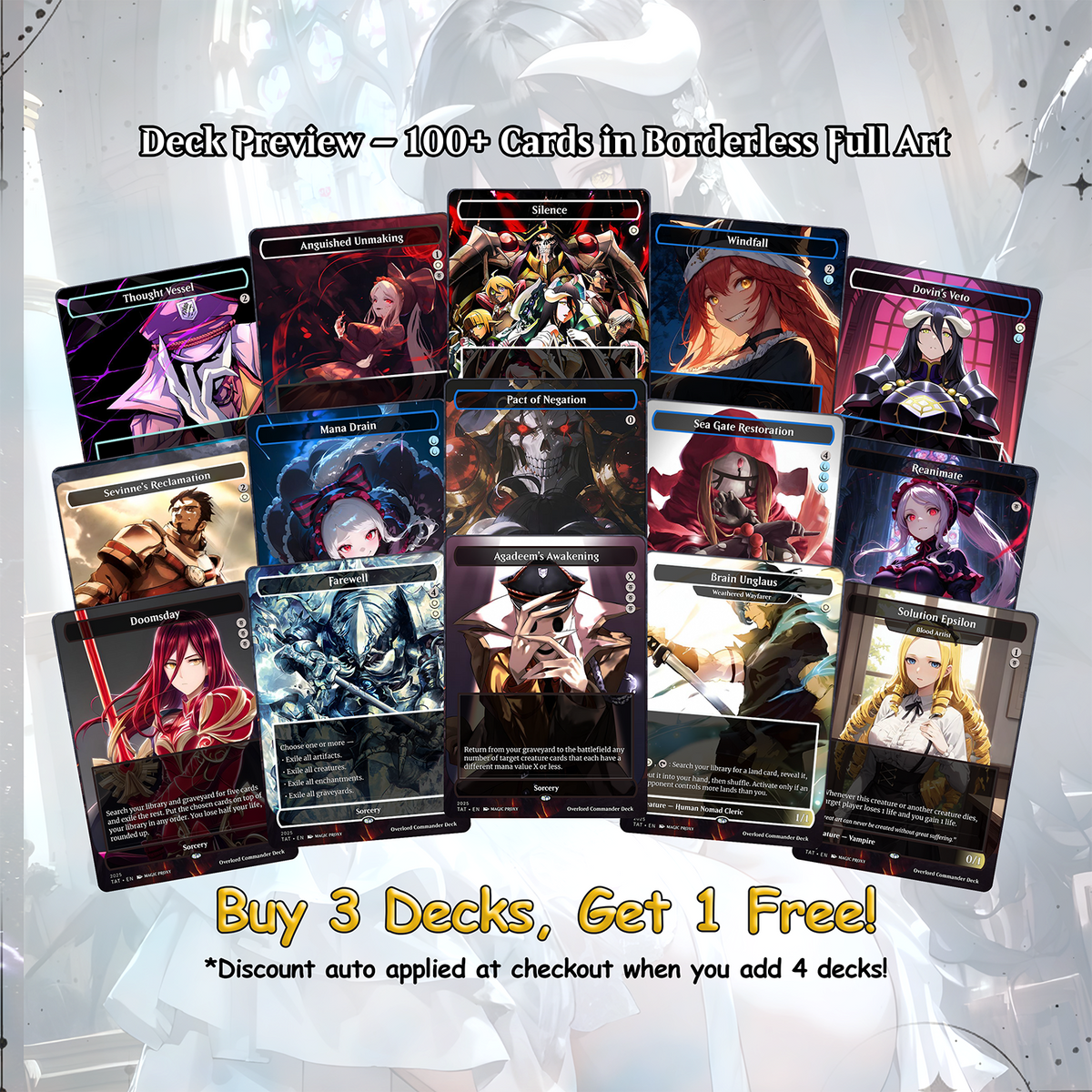 Overlord Commander cEDH Deck - Overlord Commander Magic Commander - Magic Proxy Deck with 160+ Unique Cards - Custom Cards MTG Proxy for Casual Play