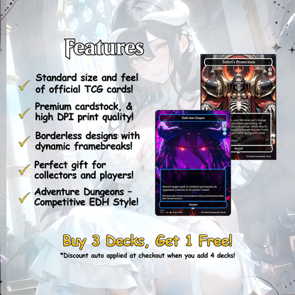 Overlord Commander cEDH Deck - Overlord Commander Magic Commander - Magic Proxy Deck with 160+ Unique Cards - Custom Cards MTG Proxy for Casual Play