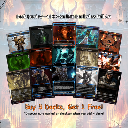 Diablo Commander cEDH Deck - Diablo Commander Magic Commander - Magic Proxy Deck with 170+ Unique Cards - Custom Cards MTG Proxy for Casual Play