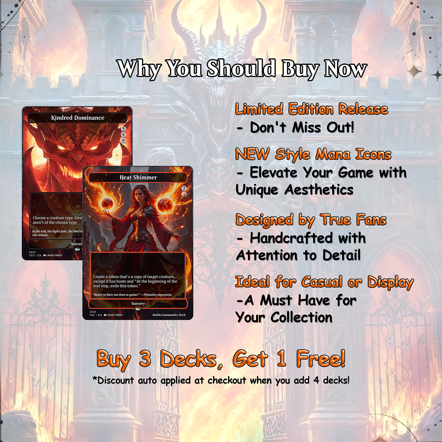 Diablo Commander cEDH Deck - Diablo Commander Magic Commander - Magic Proxy Deck with 170+ Unique Cards - Custom Cards MTG Proxy for Casual Play
