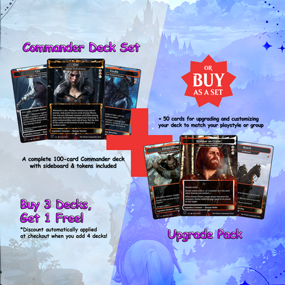 The Witcher Commander cEDH Deck - The Witcher Commander Magic Commander - Magic Proxy Deck with 160+ Unique Cards - Custom Cards MTG Proxy for Casual Play
