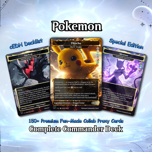 P.o.k.e.m.o.n Commander cEDH Deck - P.o.k.e.m.o.n Commander Magic Commander - Magic Proxy Deck with 160+ Unique Cards - Custom Cards MTG Proxy for Casual Play