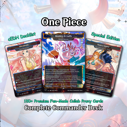 O.n.e P.i.e.c.e Commander cEDH Deck - O.n.e P.i.e.c.e Commander Magic Commander - Magic Proxy Deck with 160+ Unique Cards - Custom Cards MTG Proxy for Casual Play