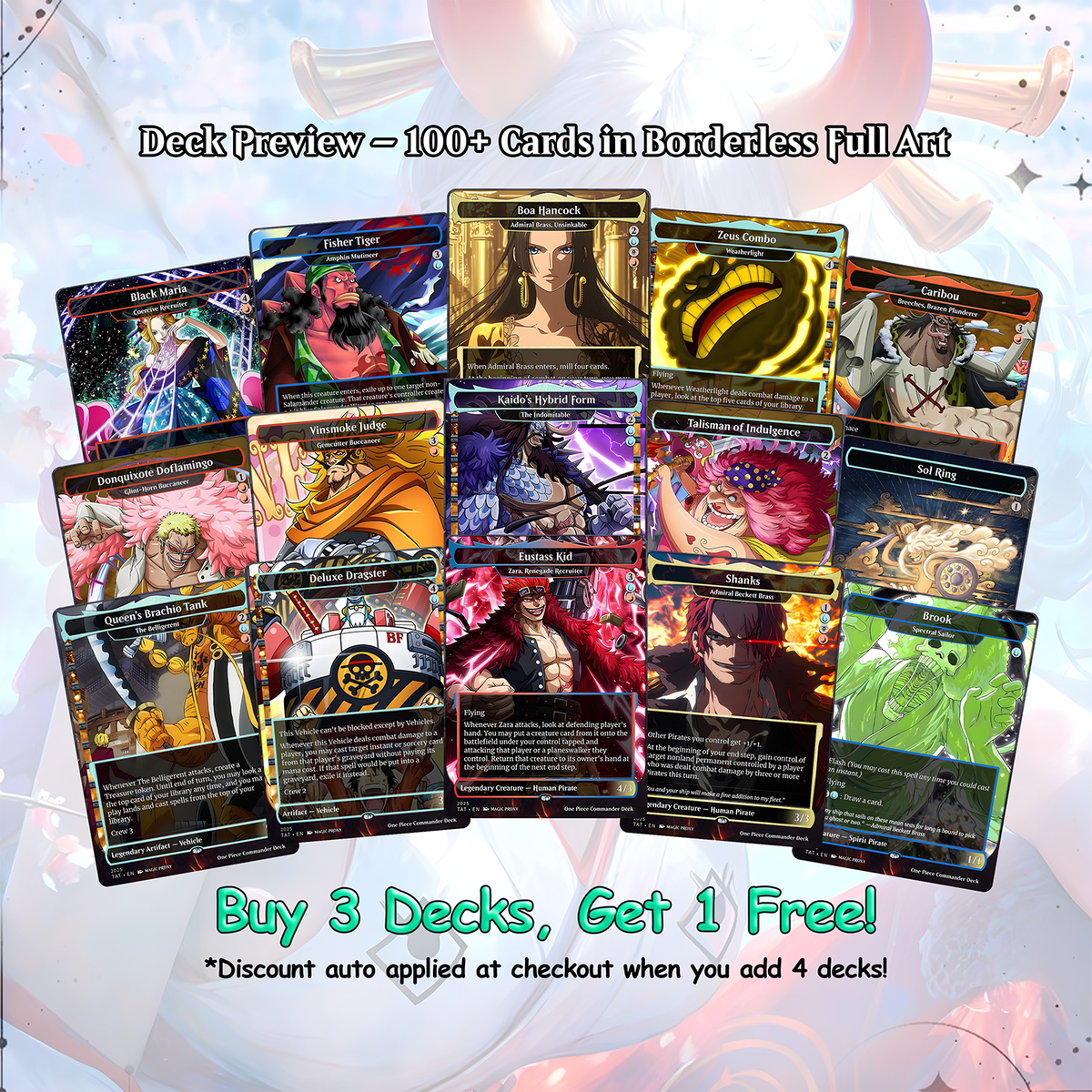 O.n.e P.i.e.c.e Commander cEDH Deck - O.n.e P.i.e.c.e Commander Magic Commander - Magic Proxy Deck with 160+ Unique Cards - Custom Cards MTG Proxy for Casual Play