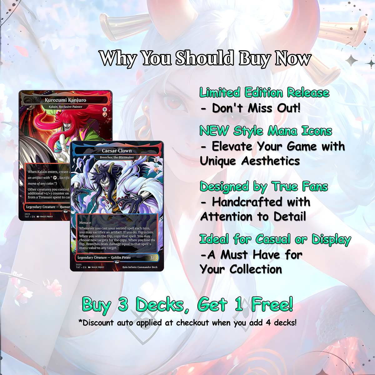 O.n.e P.i.e.c.e Commander cEDH Deck - O.n.e P.i.e.c.e Commander Magic Commander - Magic Proxy Deck with 160+ Unique Cards - Custom Cards MTG Proxy for Casual Play