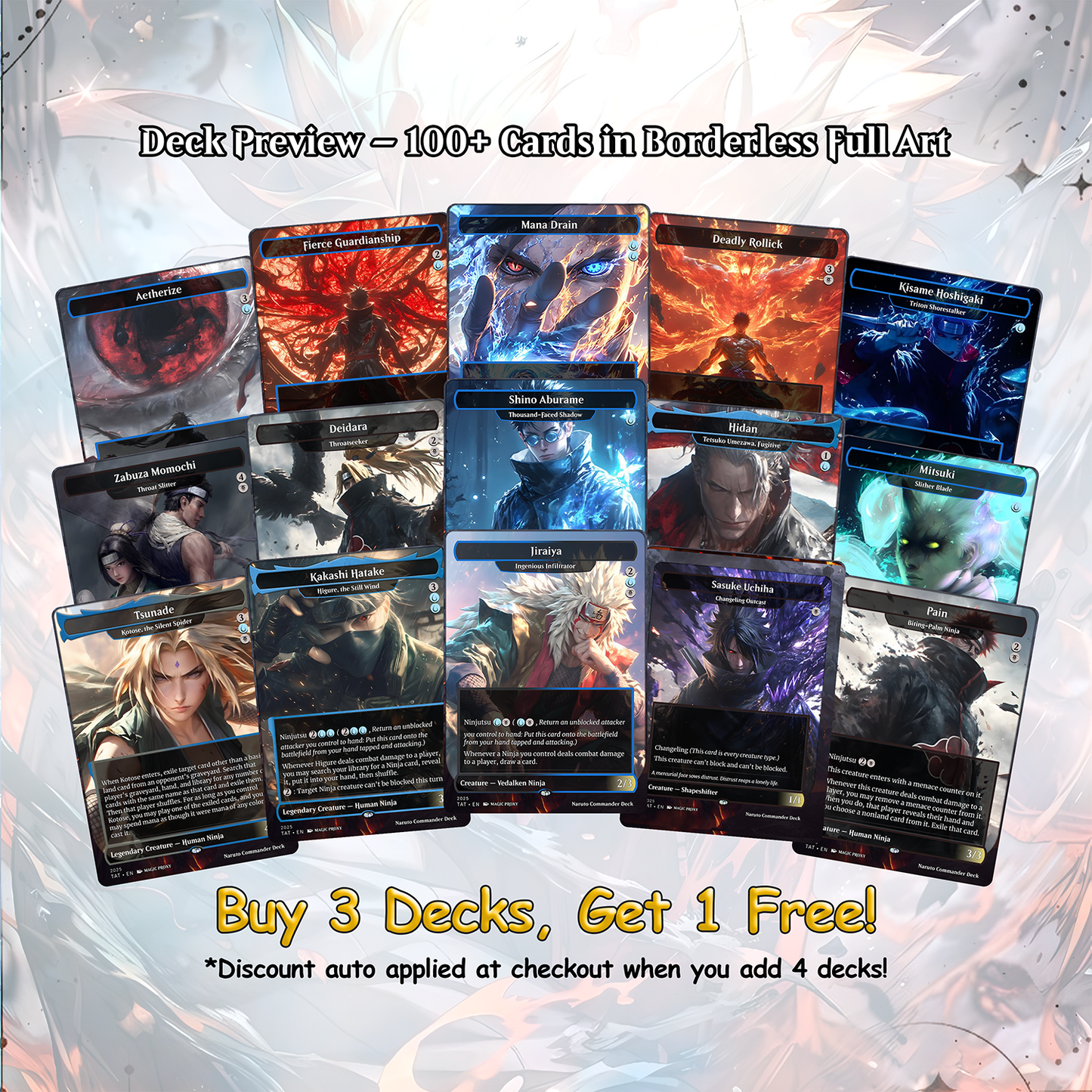 N.a.r.u.t.o N.i.n.j.a Commander Deck – Y.u.r.i.k.o R.e.i.m.a.g.i.n.e.d | F.a.s.t & S.n.e.a.k.y N.i.n.j.u.t.s.u EDH P.r.o.x.y