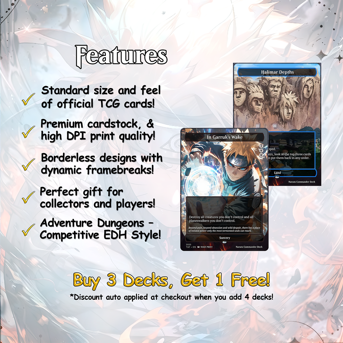 N.a.r.u.t.o N.i.n.j.a Commander Deck – Y.u.r.i.k.o R.e.i.m.a.g.i.n.e.d | F.a.s.t & S.n.e.a.k.y N.i.n.j.u.t.s.u EDH P.r.o.x.y