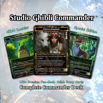 Miyazaki's Vision, Studio Ghibli 100 Card Proxy Commander Deck, MTG EDH | VoidForge Proxy