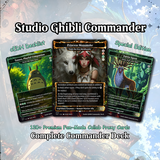 Miyazaki's Vision, Studio Ghibli 100 Card Proxy Commander Deck, MTG EDH | VoidForge Proxy