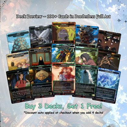 Miyazaki's Vision, Studio Ghibli 100 Card Proxy Commander Deck, MTG EDH | VoidForge Proxy