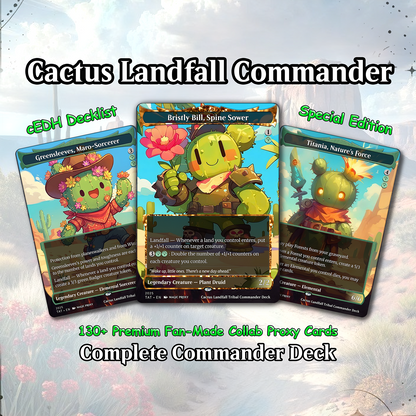 Landfall +1 Counter Proxy Deck 100 Cards + Tokens | Full Commander Deck EDH | VoidForge Proxy