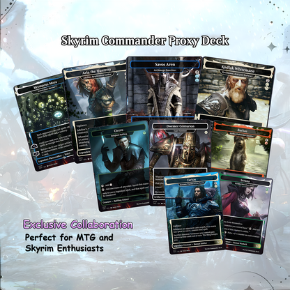 Skyrim Themed cEDH Deck - Skyrim Themed Magic Commander - Magic Proxy Deck with 160+ Unique Cards - Custom Cards MTG Proxy for Casual Play