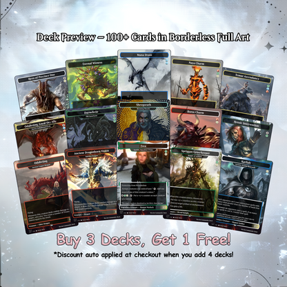 Skyrim Themed Commander Deck Proxies, Multi Colour Combo, 120+ Unique Cards, Quality Custom Card Proxy for Commander EDH