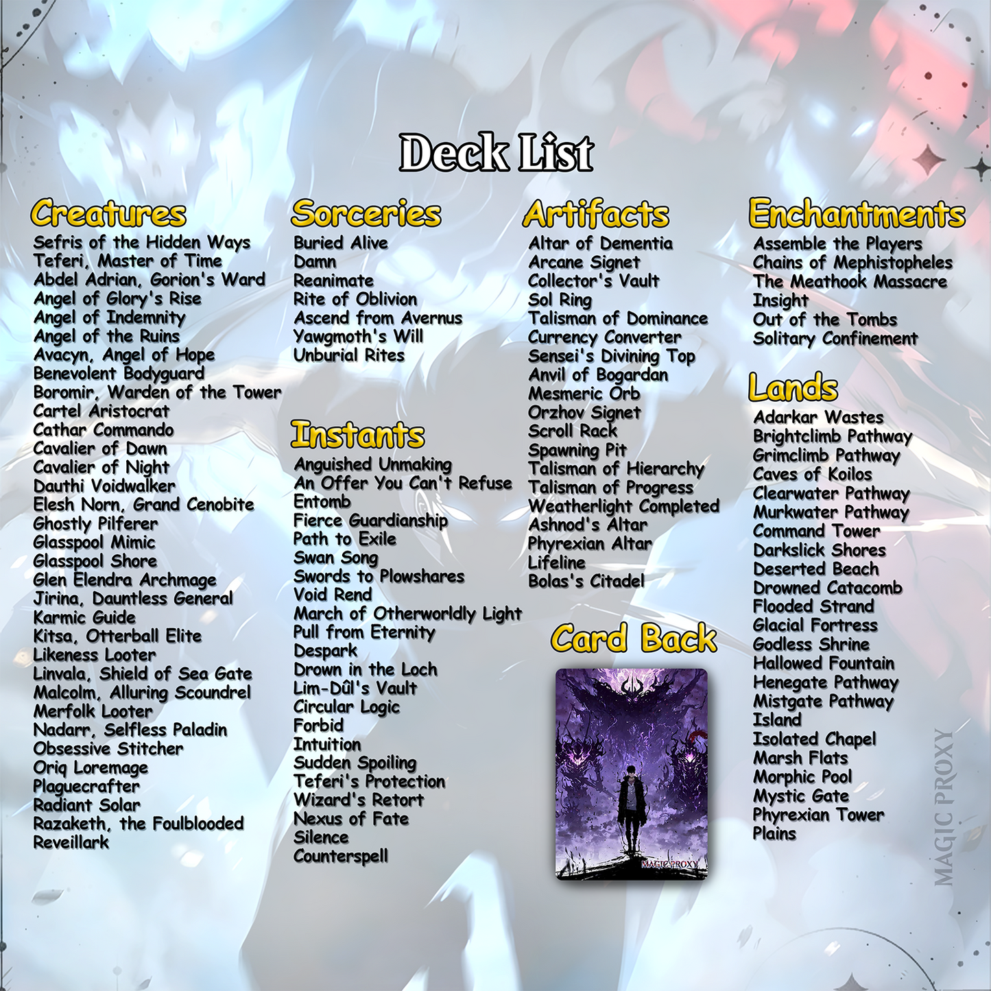Solo Leveling cEDH Deck - Solo Leveling Magic Commander - Magic Proxy Deck with 170+ Unique Cards - Custom Cards MTG Proxy for Casual Play