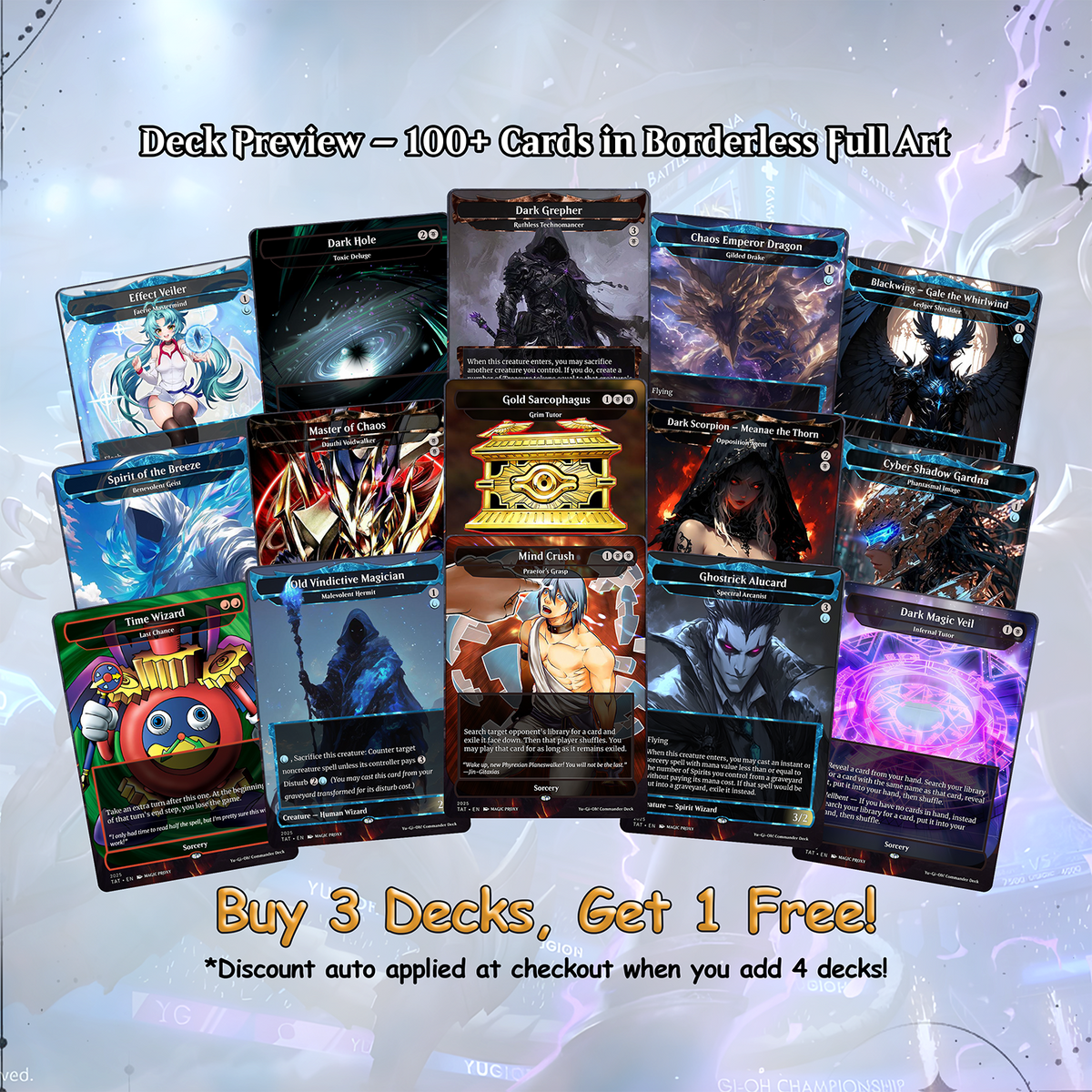 Yu-Gi-Oh! cEDH Deck - Yu-Gi-Oh Magic Commander - Magic Proxy Deck with 150+ Unique Cards - Custom Cards MTG Proxy for Casual Play