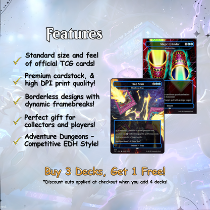Yu-Gi-Oh! cEDH Deck - Yu-Gi-Oh Magic Commander - Magic Proxy Deck with 150+ Unique Cards - Custom Cards MTG Proxy for Casual Play